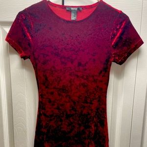 Forever 21 Stretchy brushed velvet wine size small